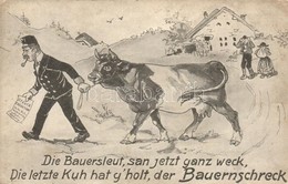 T2/T3 Die Bauersleut, San Jetzt Ganz Weck, Die Letzte Kuh Hat Y'holt, Der Bauernschreck / German Farmer's Humour (EK) - Non Classificati