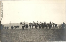 * T2 1907 Timenitz Hauptlager, Kaiser Manöver / Franz Joseph And Cavalry Offivers' Training. Atelier A. Schöpf Photo - Unclassified