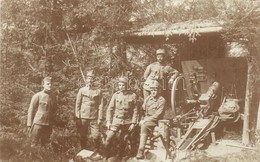 T2 1917 Osztrák-magyar álcázott ágyú A Hegyekben. Tábori Posta 648. / WWI K.u.k. Military, Camouflaged Cannon In The Mou - Unclassified