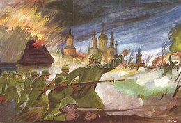 ** T1 Birta Pál árkászszakasz-anyagkezel? Két Ellenséges Csoportot Semmisít Meg / WWII Hungarian Military Art Postcard S - Non Classificati