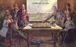 ** T2 Schach Den Feinden / WWI Chess Of The Enemies. B. K. W. I. 259-172. - Ohne Zuordnung