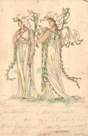 * T4 Flower Ladies. Art Nouveau Litho Serie 51. (pinholes) - Zonder Classificatie