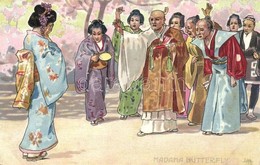 * T2/T3 Madame Butterfly. Italian Art Postcard, Japanese Folklore, Geisha (EK) - Zonder Classificatie