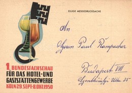 T2/T3 1950 Köln, Cologne; 1. Bundesfachschau Für Das Hotel Und Gaststättengewerbe / 1st German Federal Trade Fair For Th - Zonder Classificatie