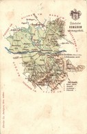 * T2/T3 Komárom Vármegye Térképe. Károly Gy. / Komárnanská Zupa / Komarom County Map (Rb) - Zonder Classificatie