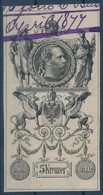 Ausztria 1877. Váltó Illetékszelvény 5kr értékben T:III Hátoldalán Ragasztónyom
Austria 1877.  Exchage Bill Comission Co - Ohne Zuordnung