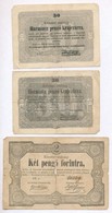 1849. 30kr  (2x) + 2Ft 'Kincstári Utalvány' T:III-,IV - Ohne Zuordnung