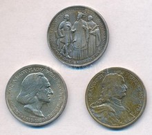 1935. 2P Ag 'Pázmány' + 2P Ag 'Rákóczi' + 1936. 2P Ag 'Liszt Ferenc' T:1-,2 Patina
Adamo P7.1, P7.2, P7.3 - Ohne Zuordnung