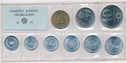 1971. 2f-10Ft (9xklf) érmés Forgalmi Sor Fóliatokban T:1 Adamo FO4 - Non Classificati