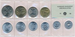 1989. 2f-20Ft (10xklf) érmés Forgalmi Sor Fóliatokban T:1  Adamo FO22 - Non Classificati