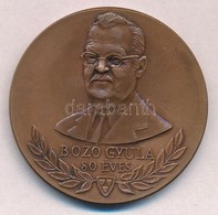 1993. 'Bozó Gyula 80 éves' Br Emlékérem (42,5mm) T:2 - Zonder Classificatie