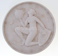DN 'Emlék A Herendi Porcelángyárból, Mely 1839-ben Alapíttatott' Bisquit Porcelán Plakett (77mm) T:2 - Zonder Classificatie