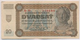 Szlovákia 1942. 20K T:III
Slovakia 1942. 20 Korun C:F - Zonder Classificatie