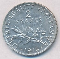 Franciaország 1916. 2Fr Ag T:2 Kis Ph.
France 1916. 2 Francs Ag C:XF Small Edge Error - Zonder Classificatie