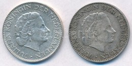 Hollandia 1955-1956. 1G Ag 'I. Julianna' (2x) T:1-,2 Patina 
Netherlands 1955-1956. 1 Gulden Ag 'Juliana' (2x) C:AU,XF P - Zonder Classificatie