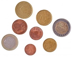Hollandia 1999-2004. 1c-2E (8xklf) Forgalmi Sor T:2
Netherlands 1999-2004. 1 Cent - 2 Euro (8xdiff) Coin Set C:XF - Zonder Classificatie