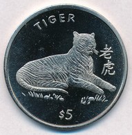 Libéria 1997. 5$ Cu-Ni 'Tigris' T:1,1-
Liberia 1997. 5 Dollars Cu-Ni 'Tiger' C:UNC,AU - Zonder Classificatie