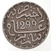 Marokkó ~1882. (1299) 1/2D Ag 'I. Hasszán' T:2 Kis Ph.
Morocco ~1882. (1299) 1/2 Dirham Ag 'Hassan I' C:XF Small Edge Er - Zonder Classificatie