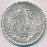 Mexikó 1943. 1P Ag T:1-
Mexico 1943. 1 Peso Ag C:AU
KM#455 - Ohne Zuordnung