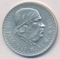 Mexikó 1947. 1P Ag T:1-
Mexico 1947. 1 Peso Ag T:AU
Krause KM#456 - Ohne Zuordnung