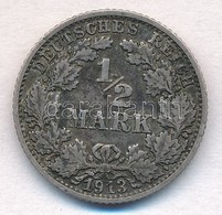 Német Birodalom 1913F 1/2M Ag T:2 Patina
German Empire 1913F 1/2 Mark Ag C:XF Patina - Ohne Zuordnung