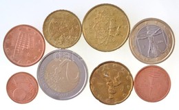 Olaszország 2002. 1c-2E (8xklf) Forgalmi Sor T:1-,2
Italy 2002. 1 Cent - 2 Euro (8xdiff) Coin Set C:AU,XF - Zonder Classificatie
