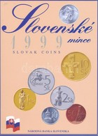 Szlovákia 1999. 10h-10K (7xklf) Forgalmi Sor + 'Magas Tátra' Fém Emlékérem M?anyag Dísztokban T:BU 
Slovakia 1999. 10 Ha - Zonder Classificatie