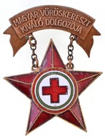~1970-1980. 'Magyar Vöröskereszt Kiváló Dolgozója' Zománcozott, Aranyozott Kitüntetés T:2 - Zonder Classificatie