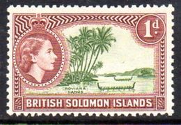 Solomon Islands 1956-63 1d Roviana Canoe Definitive, Hinged Mint, SG 83 (B) - Salomonen (...-1978)