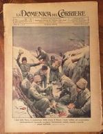 LA DOMENICA DEL CORRIERE  18/1/1942  SETTIMANALE COMPLETO DI INTERNO  COPERTINA VERDE E TUTTE LE PUBBLICITA' D'EPOCA - Guerre 1939-45