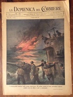 LA DOMENICA DEL CORRIERE   DEL 5/4/1942  SETTIMANALE COMPLETO DI INTERNO  COPERTINA VERDE E TUTTE LE PUBBLICITA' D'EPOCA - Guerre 1939-45