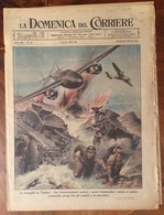 LA DOMENICA DEL CORRIERE DEL  4/4/1943 COMPLETA DI INTERNO  COPERTINA VERDE E TUTTE LE PUBBLICITA' D'EPOCA - Oorlog 1939-45