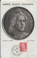 1945 - GANDON - CARTE MAXIMUM Avec OBLITERATION "JOURNEE Des MARTYRS" De MONTAUBAN (TARN ET GARONNE) - 1945-54 Maríanne De Gandon