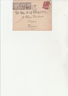 GRANDE BRETAGNE - LETTRE AFFRANCHIE AVEC N° 140-DEST-PARIS ET TAXEE TAXE N° 29 X3 -ANNEE 1915 - 1859-1959 Covers & Documents