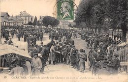 28-CHARTRES- ASPECT DU MARCHE AUX CHAVAUX UN JOUR DE MARCHE FRANC - Chartres