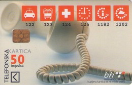 BOSNIA Y HERZEGOVINA. BA-PTT-0046. Phone Services Call Numbers. 50U. 2000. (515) - Bosnia