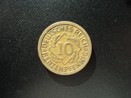 ALLEMAGNE : 10 RENTENPFENNIG  1923 A  KM 33   TTB - 10 Renten- & 10 Reichspfennig