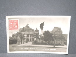 BRÉSIL - Carte Postale De Rio De Janeiro - Acenida Rio Branco , Teatro Municipal  -voyagé Pour La France 1923 - L 15695 - Rio De Janeiro