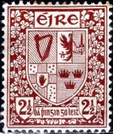 IRELAND 1922 Arms Of Ireland - 2 1/2 D - Brown MH - Unused Stamps