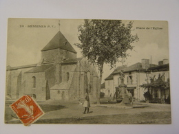 HAUTE VIENNE-20-BESSINES-PLACE DE L'EGLISE -ANIMEE - Bessines Sur Gartempe