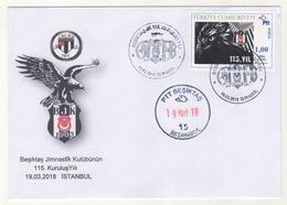 TURQUIE,TURKEI TURKEY 115. ANNIVERSARY OF BEŞİKTAŞ JK COVER - Storia Postale