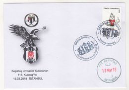 TURQUIE,TURKEI TURKEY 115. ANNIVERSARY OF BEŞİKTAŞ JK COVER - Covers & Documents