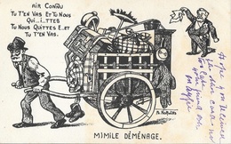 Illustration Ph. Norwins, Satire Politique: Mimile Déménage - Déménagement D'Emile Loubet De L'Elysée - Satiriques