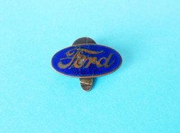 FORD - Very Old And Rare Enamel Buttonhole Pin Badge PRODUCED BY BEFORE WW2 * Car Automobil Automobile USA United States - Ford