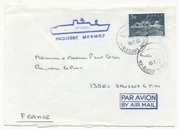 NORVEGE / FRANCE - Enveloppe Croisières Paquet - LY Ålesund (Norvège) 1983 Cachet "Paquebot Mermoz" - Posta Marittima