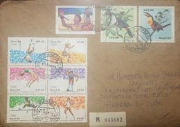 L) 1984 BRAZIL, SPORT, JUMP IN HEIGHT, RELEASE RUN, JUMP IN DISTANCE, OLYMPICS, BIRDS, PEOPLE, INDIGENOUS, TOUCAN, MULTI - Storia Postale