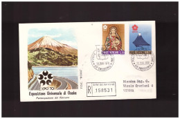 VATICANO - ESPOSIZIONE UNIVERSALE DI OSAKA   16 3 1970 Viaggiata Con Raccomandata - 1970 – Osaka (Giappone)