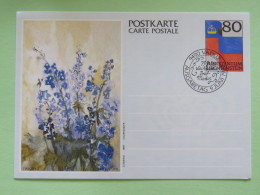 Liechtenstein 2016 Stationery Postcard ""flowers"" Vaduz - Briefe U. Dokumente