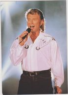 Cp ,johnny Hallyday,émission TV Juin 1991,coupe De Rockeur,chemise De Star,chanteur Interprète ,jean Philippe Smet - Artiesten