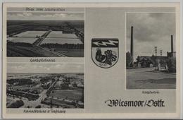 Wiesmoor Ostfr. - Blick Vom Schornstein, Grossgärtnerei, Kanalbrücke, Kraftwerk - Wiesmoor